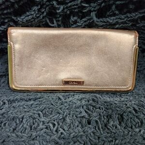 Cole Haan Metallic Gold Slim Wallet